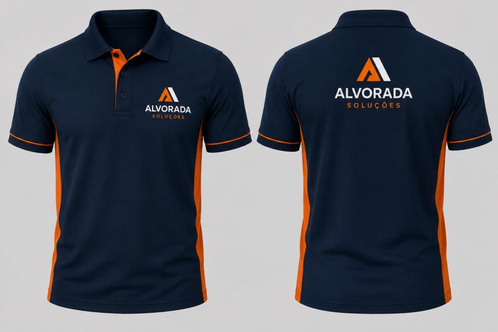 camisetas-femininas-personalizadas Identidade visual de empresa aplicada em uniforme personalizado